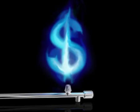 The cost of gas Stock Illustration