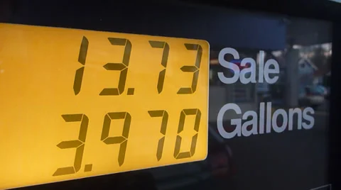 Cost at the Gas Pump Stock Footage 35787454