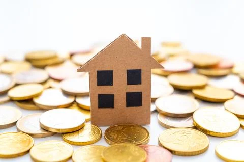 Cost of a house. Stock Photos