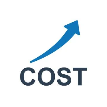 Cost Increase Icon Stock Illustration