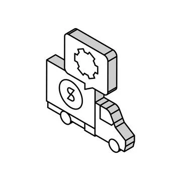 Cost of logistics services isometric icon vector illustration Illustrazione stock