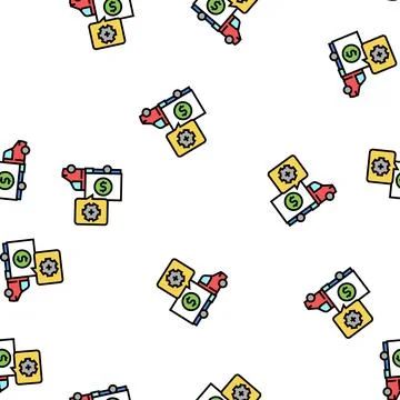 Cost of logistics services vector seamless pattern Illustrazione stock