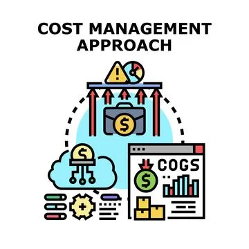 Cost management approach optimizing business expenses Stock Illustration