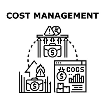 Cost management optimizing business expense reduction planning Stock Illustration