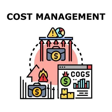 Cost management optimizing business expense reduction planning Stock Illustration