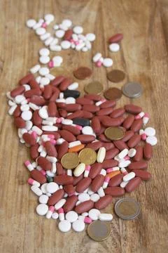 Cost of medication Stock Photos