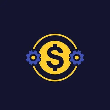 Cost optimization, efficiency, financial concept, vector icon イラスト素材