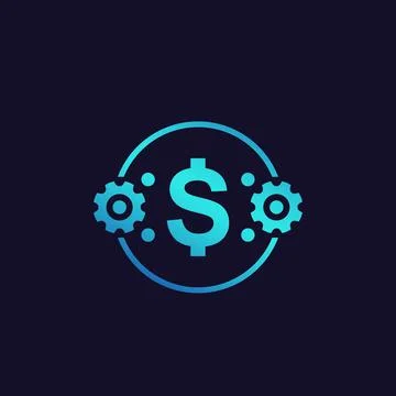 Cost optimization, efficiency, vector Illustrazione stock