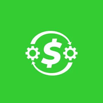 Cost optimization, financial vector icon Illustrazione stock