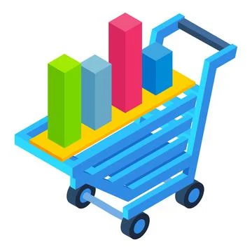 Cost optimization icon, isometric style Stock Illustration