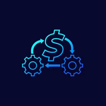 Cost optimization or expenses reduction icon 库存插图