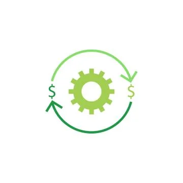 Cost optimization vector logo design template Stock Illustration