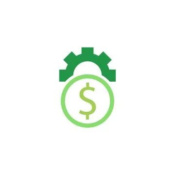 Cost optimization vector logo design template Stock Illustration