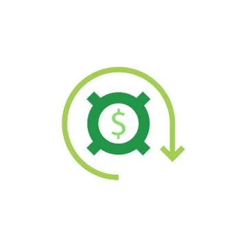 Cost optimization vector logo design template Stock Illustration