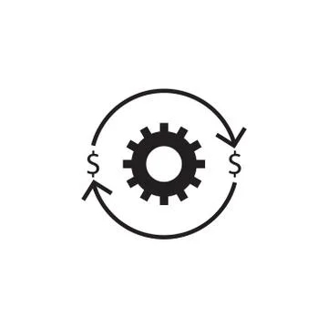 Cost optimization vector logo design template Illustrazione stock