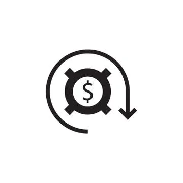 Cost optimization vector logo design template Illustrazione stock