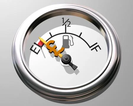 Cost of petrol Illustrazione stock