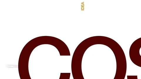 Cost reduction animated word cloud. Kinetic typography. 스톡 동영상 70116505