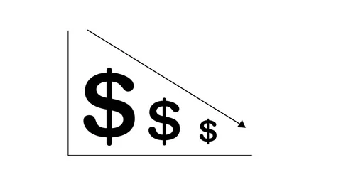Cost Reduction concept Animation with dollar sign. Showing Corporate Efficiency 库存影片 314056272