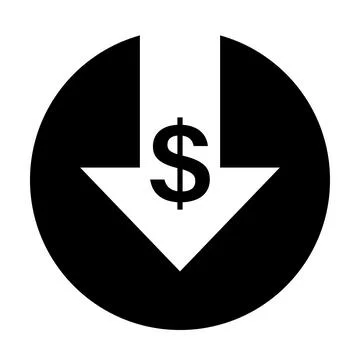 Cost reduction icon vector for graphic design, logo, website, social media, m Stock Illustration