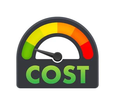Cost reduction Level Meter, measuring scale. Cost reduction Level speedometer Stock Illustration