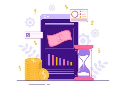 Cost Reduction Vector Illustration with Decrease, Price Minimising or Falli.. Stock Illustration