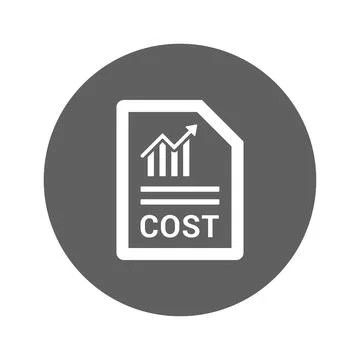 Cost Report icon. Stock Illustration