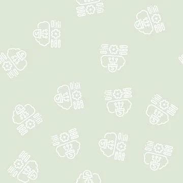 Cost researching company and processing line seamless pattern Stock Illustration