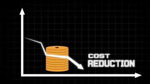 Cost-Saving Animation with Corporate Efficiency &amp; Resource Management Stock Footage 312120023