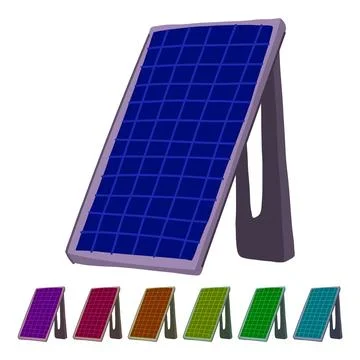 Cost solar panels vector cartoon graphic Stock Illustration
