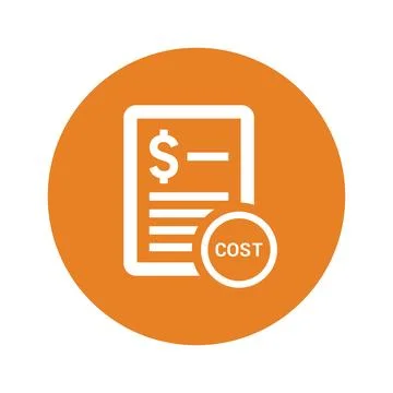 Cost Statement icon. Stock Illustration