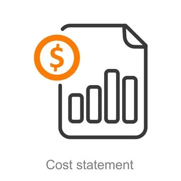 Cost statement Stock Illustration