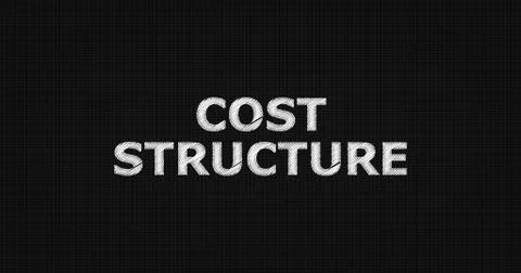 COST STRUCTURE text on board Illustrazione stock