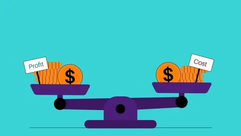 Cost vs profit Stock Footage 310077189