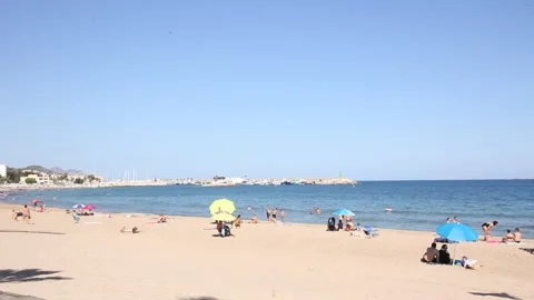 Costa Blanca Beach Stock Footage 135450148