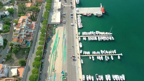 COSTA BRAVA AERIALS  Sub 06,00 Stock Footage 255852589