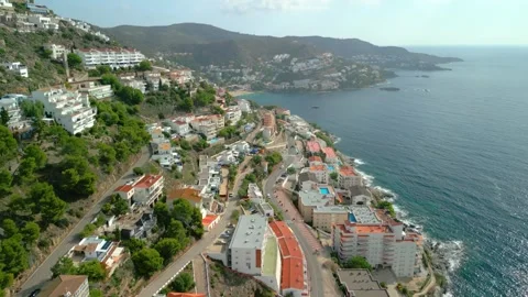 COSTA BRAVA AERIALS  Sub 12,00 Stock Footage 255852708