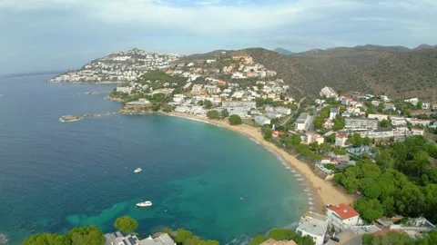 COSTA BRAVA AERIALS  Sub 15,00 Stock Footage 255852756