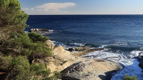 Costa Brava landscape Stock Footage 84197343