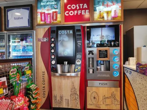 Costa Coffee vending machine Stock Photos
