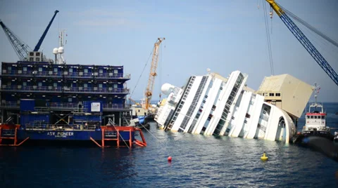 Costa Concordia 库存影片 33742313