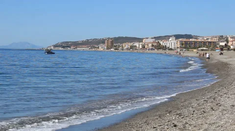 Costa del Sol beach in Spain Stock Footage 27681628