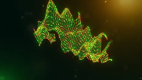 Costa Rica Connected Intelligence Network Map Reveal Motion Graphics Stock Footage 338237187