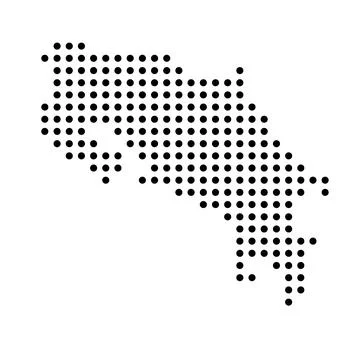 Costa Rica dotted vector map Illustrazione stock