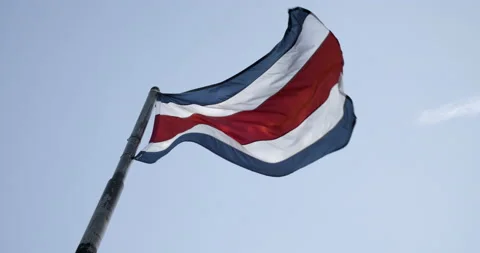 Costa Rica Flag 4k Stock Footage 202289953