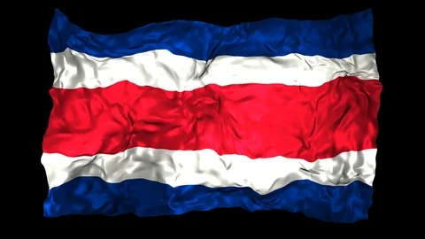 Costa Rica flag Stock Footage 110796775