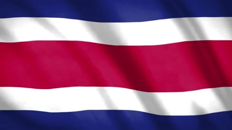 Costa Rica Flag Stock Footage 188106911