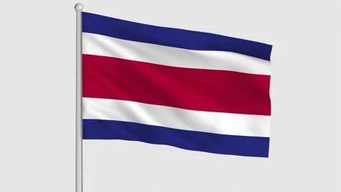 Costa Rica Flag Video stock 219407945