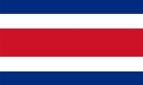 Costa Rica flag vector Stock Illustration