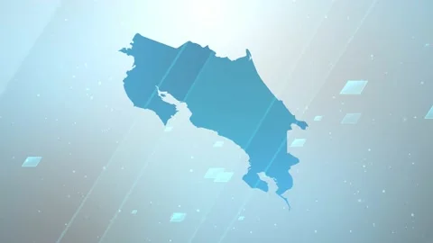 Costa Rica Map Background Stock Footage 197942918